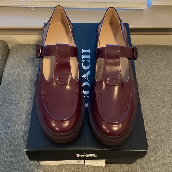 COACH Women's Liv Leather Mary Jane Flats, size 8.5 - Picture 4 of 13